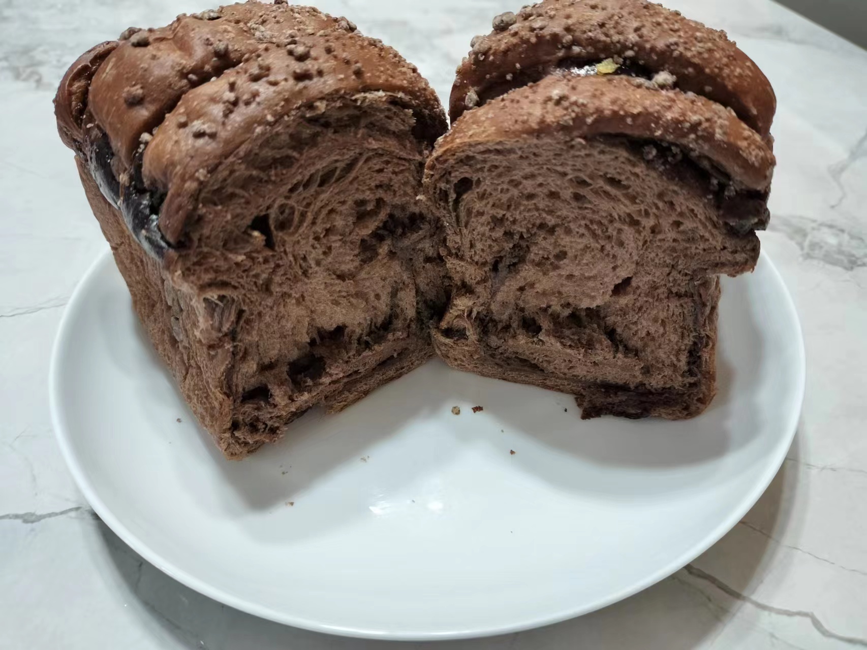 巧克力面包（チョコレートパン）の断面画像